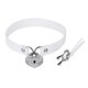thumbnail image 1 of Simple estilo punk terciopelo sexy diversión bondage melocotón corazón amor bloqueo collar correa para el cuello clavícula collar blanco（3 piezas） ShuxiuWang 9024715030948, 1 of 1