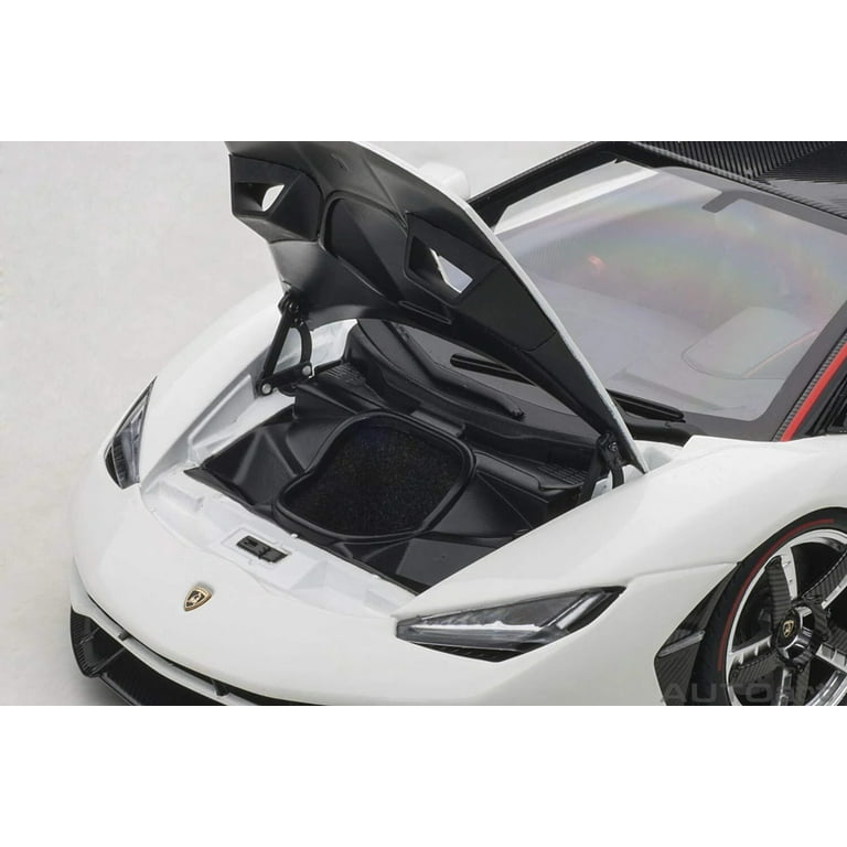 Lamborghini Centenario Bianci Isis / Solid White with Carbon Top 1/18 Model  Car by Autoart