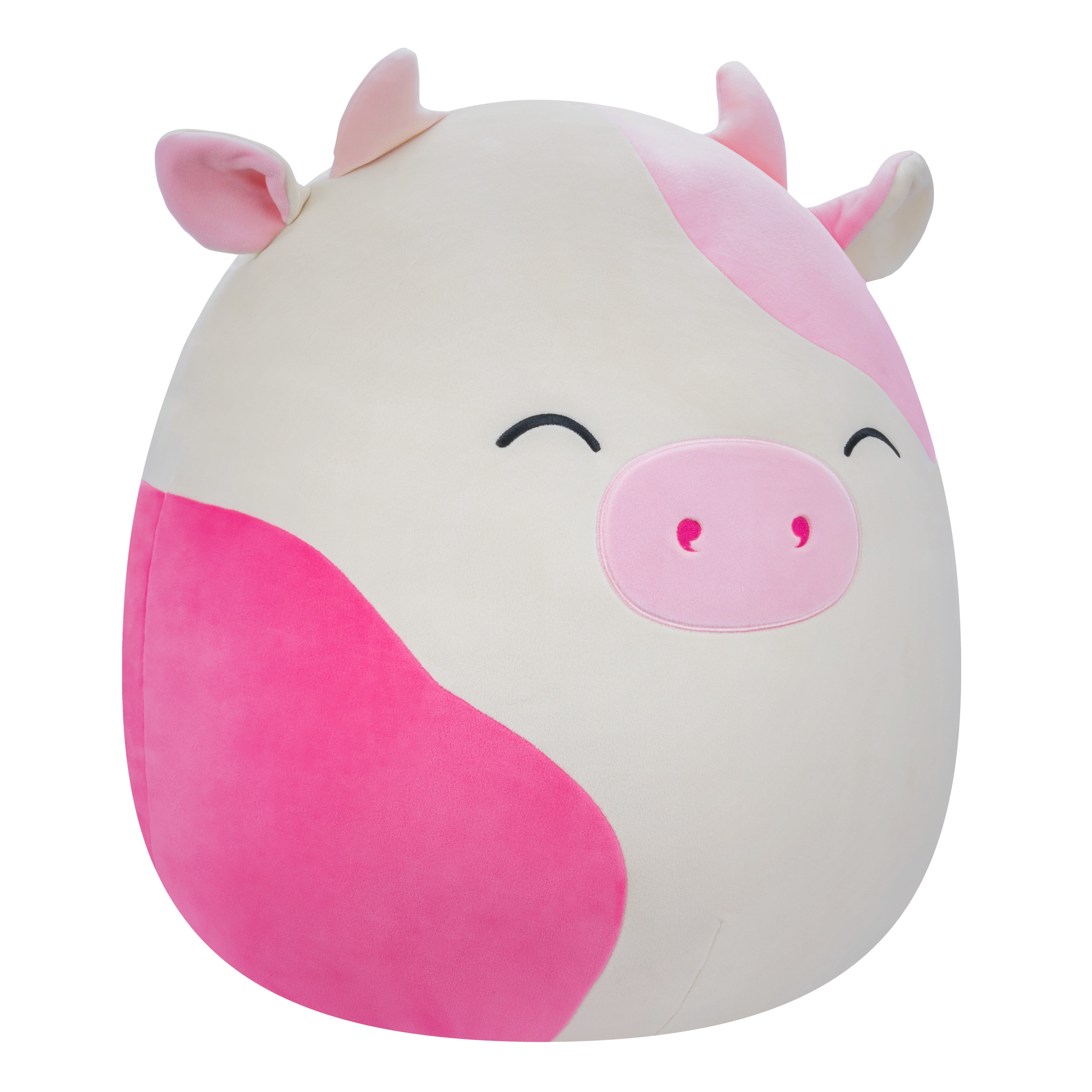 Squishmallows Original 16 inch Caedyn the Cream Cow with Pink Spots - Child's Ultra Soft Plush Toy