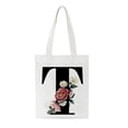 thumbnail image 1 of Bolsa de asas con inicial personalizada Regalo de acuarela floral para su carta Bolsa de tela Wmkox8yii HFSH72, 1 of 1