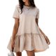 thumbnail image 1 of Summer Dress Short Sleeve Loose Female Women Round Neck Dress for Shopping, 1 of 5