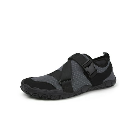 

UKAP Unisex Wading Shoes Barefoot Water Sport Shoe Quick Dry Aqua Socks Lightweight Sneakers Women s&Men s Beach Breathable Black 5.5