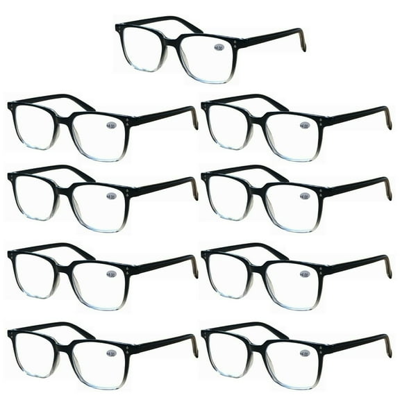 9 Pairs Unisex Blue Light Blocking Reading Glasses Computer Readers for Men Women 0.75