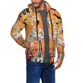 thumbnail image 2 of Honeii Halloween Flamingos Print Hoodies for Men, Pullover & Full Zip, Breathable Zip up Hoodie, Sweatshirt-Large, 2 of 5