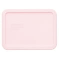 thumbnail image 5 of Pyrex (2) 7210 3-Cup Clear Glass Rectangular Dishes with (2) 7210-PC 3-Cup Loring Pink BPA-Free Plastic Lids – Made in the USA, 5 of 6
