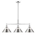 thumbnail image 1 of Golden Lighting 3306-LP CH-PW Orwell Linear Pendant in Chrome with Pewter Shade, 1 of 1