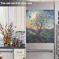 thumbnail image 4 of Dailycode Dishwasher Magnet Cover Magnetic Fridge Door Cover Home Kitchen Decor, Whimsical Tree with Flowers and Birds, 23"x 26", 4 of 6