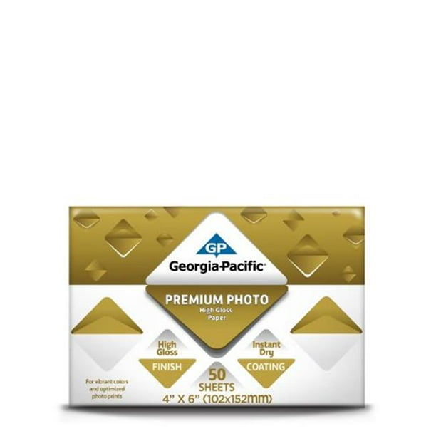 Georgia Pacific 098858 4 x 6 Po Papier Photo Brillant&44; 50 Compte