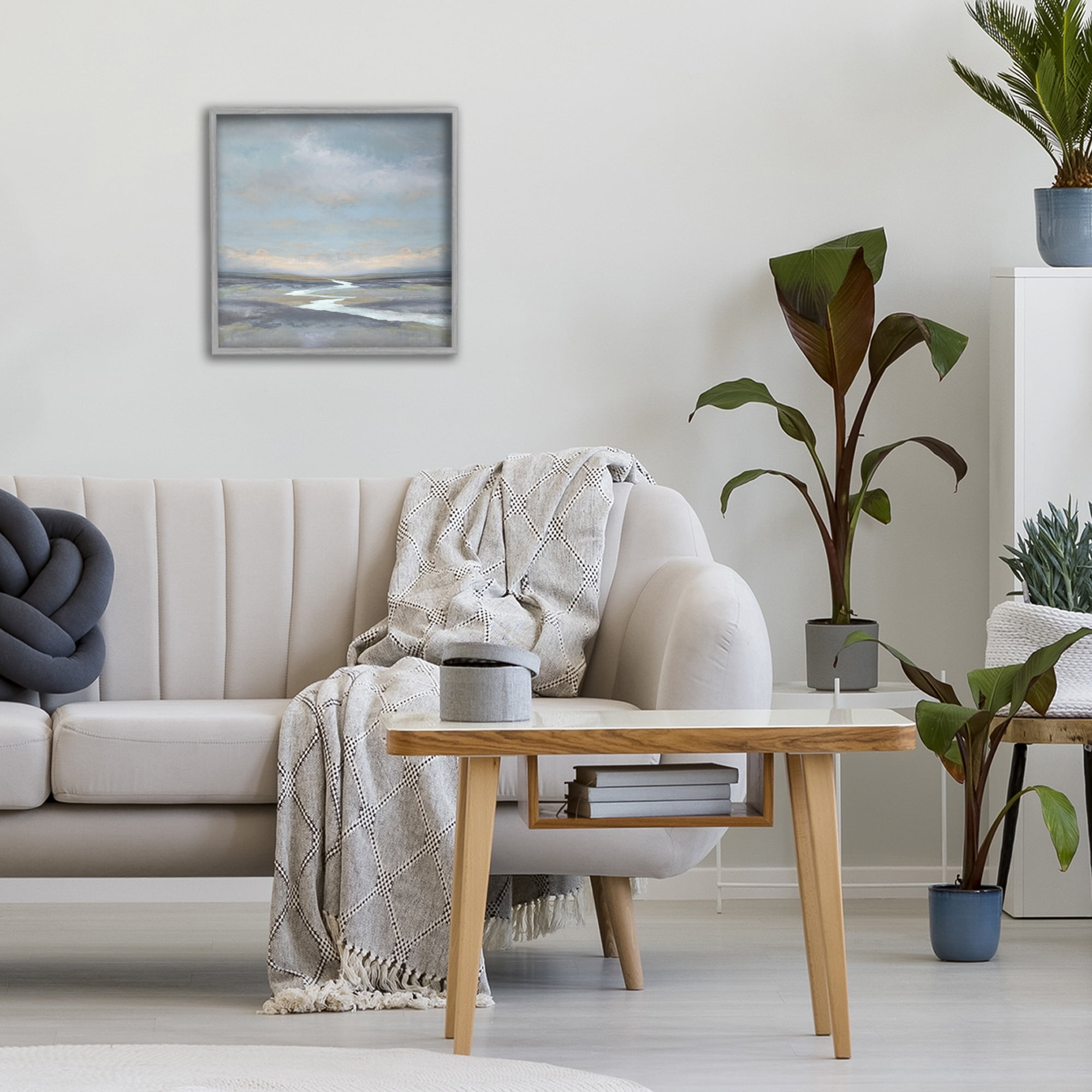 Stupell Industries Riverbend Misty Atmosphere Gray Framed Giclee Art, design by Christy McKee