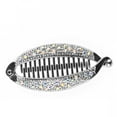 thumbnail image 2 of Meidiya Elegant Shining Rhinestone Crystal Banana Clip Hair Clincher Rounded Edges Hair Comb Fish Shape Grips Clamp Headwear for Women, 2 of 7