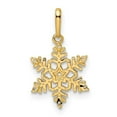 thumbnail image 4 of Auriga 14K Yellow Gold Cubic Zirconia Snowflake Pendant for Women (L-19.25mm, W-10.6mm), 4 of 6