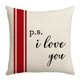 thumbnail image 2 of Funda de almohada de lino con estampado de corazones y letras | Funda de cojín decorativa para sofá o cama | Funda de almohada cuadrada de 45x45 cm, 2 of 6