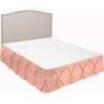 thumbnail image 2 of D.N.G. BEDDINGS 1 Piece Pinch Pleated Bed Skirt, 18 Inch Deep Pocket, 800 Thread Cotton 100% Egyptian Cotton, Twin Size (39" x 75") Inch, Solid Peach, 2 of 3