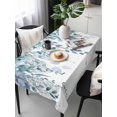 thumbnail image 6 of Teal Blue Eucalyptus Leaves Table Cloth, Spring Floral Summer Botanical Waterproof Tablecloth for Rectangle Tables, Reusable Washable Fabric Table Cover for Restaurant Kitchen Dining Tables 54"x108", 6 of 6