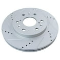 thumbnail image 5 of TRQ Front & Rear Performance Drilled & Slotted Rotor & Posi Ceramic Pad Kit, 5 of 6