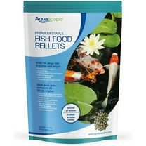 Aquascape Premium Staple Fish Food Pellets for Large Pond Fish, Large Pellet, 4.4 Pounds
