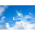 thumbnail image 2 of wall26 - Christian Cross Over a Beautiful Sky Background, for Holiday, Christmas, Easter and Religion Designs - Removable Wall Mural | Self-Adhesive Large Wallpaper - 66x96 inches, 2 of 6