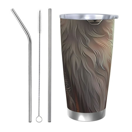 

Coaee Mystic Fox With Halo for 20oz Insulated Kettle Water Bottle For Running Hiking Cycling Climbing Men S Woman Insulated Water Bottle-Straw Three-piece Set