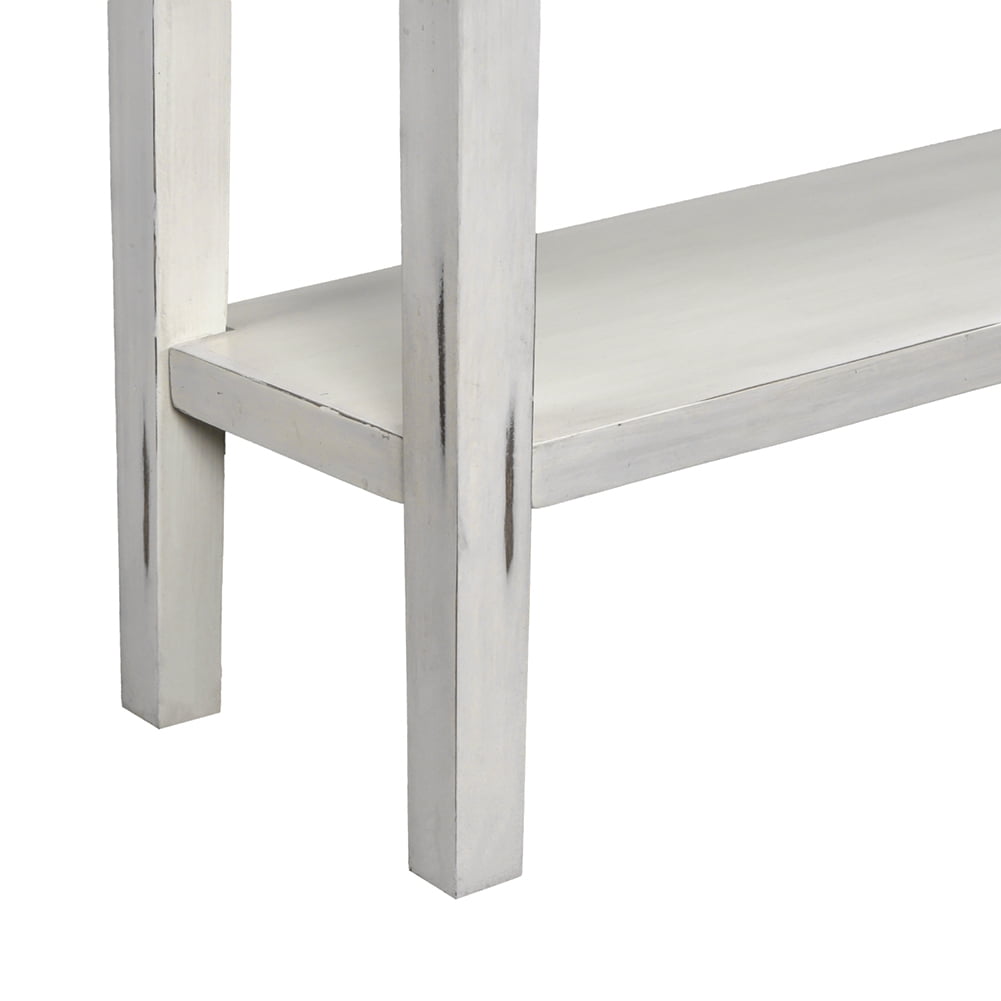 Lowestbest Entryway Console Table, 60" Long with 4 Drawers and Bottom Shelf for Storage (Antique White) Lowestbest Entryway Console Table, 60" Long with 4 Drawers and Bottom Shelf for Storage (Antique White)