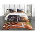 thumbnail image 3 of Ambesonne Teen Room Quilted Bedspread Set 3 Pcs, Baseball Player Game, King Size, Multicolor, 3 of 5