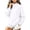 White, variant on FRSASU Women's Mock‑Neck Solid Color Pullover Sweatshirt Long Sleeve Relaxed Fit Casual Loose Fall Winter Tops White