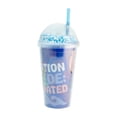 thumbnail image 3 of Vaso De Plástico Doble Pared Con Tapa Domo Y Popote, Diseño Stitch & Trapos Vacations, Vaso Reutilizable Transparente con Bolitas de Colores, Capacidad 480 Ml, 3 of 4