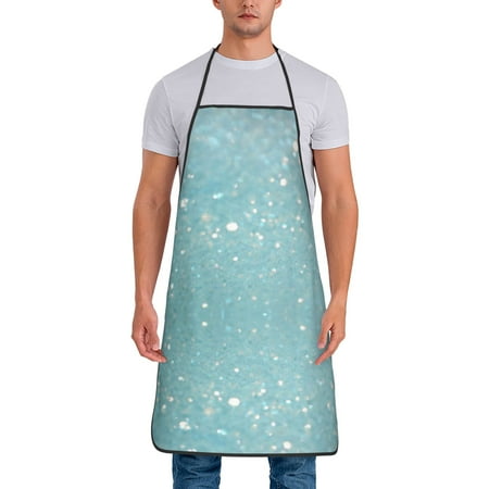 

Kitchen Aprons Sparkly Glitter Shades Of Blue Baby Apron For Cooking Painting Bbq Grilling Baking