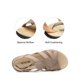 thumbnail image 4 of Sandalias Planas Elegantes para Mujer DREAM PAIRS Taupe Talla 8.5, 4 of 7