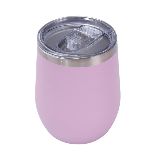 Taza de vino de acero inoxidable con tapa a prueba de fugas, para bebidas frías y calientes, portátil, de viaje, con diseño antideslizante, con aislamiento térmico.