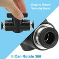 thumbnail image 3 of Uxcell 3/8" Pneumatic Ball Valve, Push to Connect Fittings Quick Connect Tube Fittings Air Flow Control, 1 Pcs, 3 of 6
