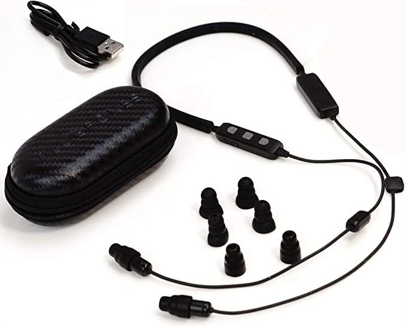 Plugfones Earphones Wireless Bluetooth Replaceable Tip, Black