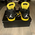 thumbnail image 5 of Ni - ke Air Jordan 4 Retro Thunder Black Yellow AJIV AJ4 DH6927 017 Men Shoe Size 10.5, 5 of 5