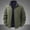 New-Army Green, variant on PNTUTB Jacket for Men Full Zip Stand Collar Long Sleeve Coat Solid Color Casual Comfort Fall Winter Windproof Outwear with Zipper Pocket