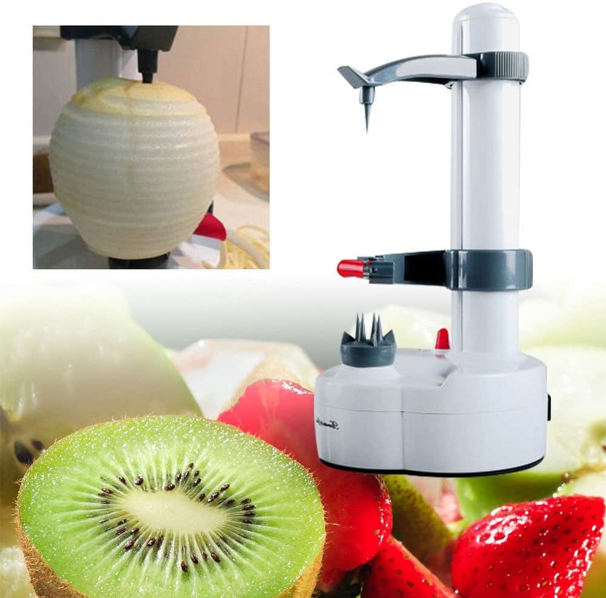 TFCFL Multifunctional Electric Automatic Potato Peeler Machine Rotating  Fruit Apple Vegetables Peeling Tool Black 