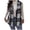 02-Blue, variant on Yutgune Women's Plaid Vest Button Down Lapel Collar Sleeveless Jacket with Pockets Casual Longline Fall Winter Outerwear