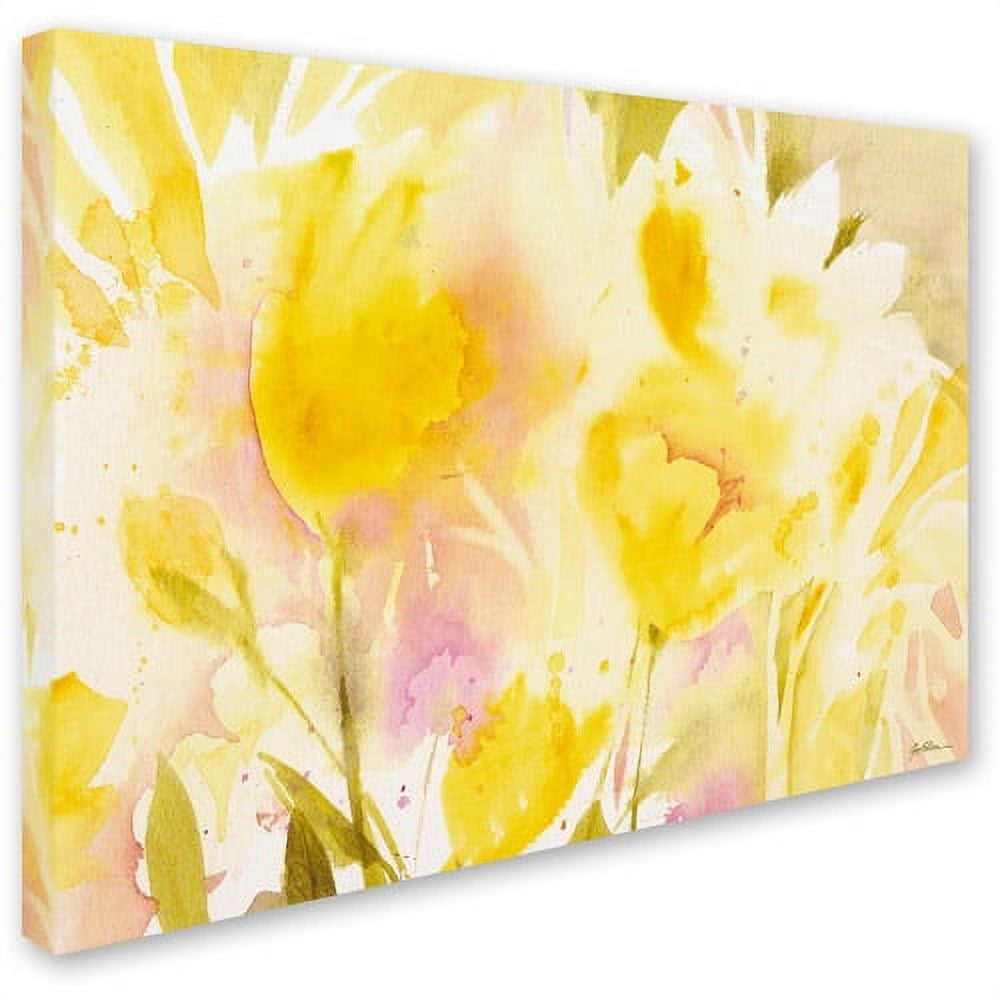 Trademark Fine Art "Yellow Gardens" Canvas Wall Art by Sheila Golden
