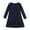 Navy, variant on Hinvhai Toddler Baby Girls Cotton Tunic Dress Long Sleeve Casual Solid Fall Winter Crew Neck A Line Shirt Dresses Purple 11 Years