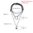 thumbnail image 3 of Choker Collar Lock Gothic Necklace Punk Goth Jewelry Harajuku Style Black Chocker Emo Grunge Aesthetic Accessories, 3 of 5