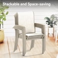 thumbnail image 4 of Patio Chairs Set of 2,All Weather Outdoor Stackable Dining Chairs with Armrest,Breathable Garden Outdoor Furniture for Backyard Deck,Cream, 4 of 6