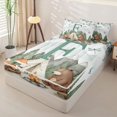 thumbnail image 2 of catabedysis Travel Trailers Themed Letter F Zipper Full Size Comforter Sets with Fitted Sheet and 2 Pillowcases,Happy Camping Outdoor Adventure Zipper Bedding Set,Polkadot Reversible,4 Pieces, 2 of 7