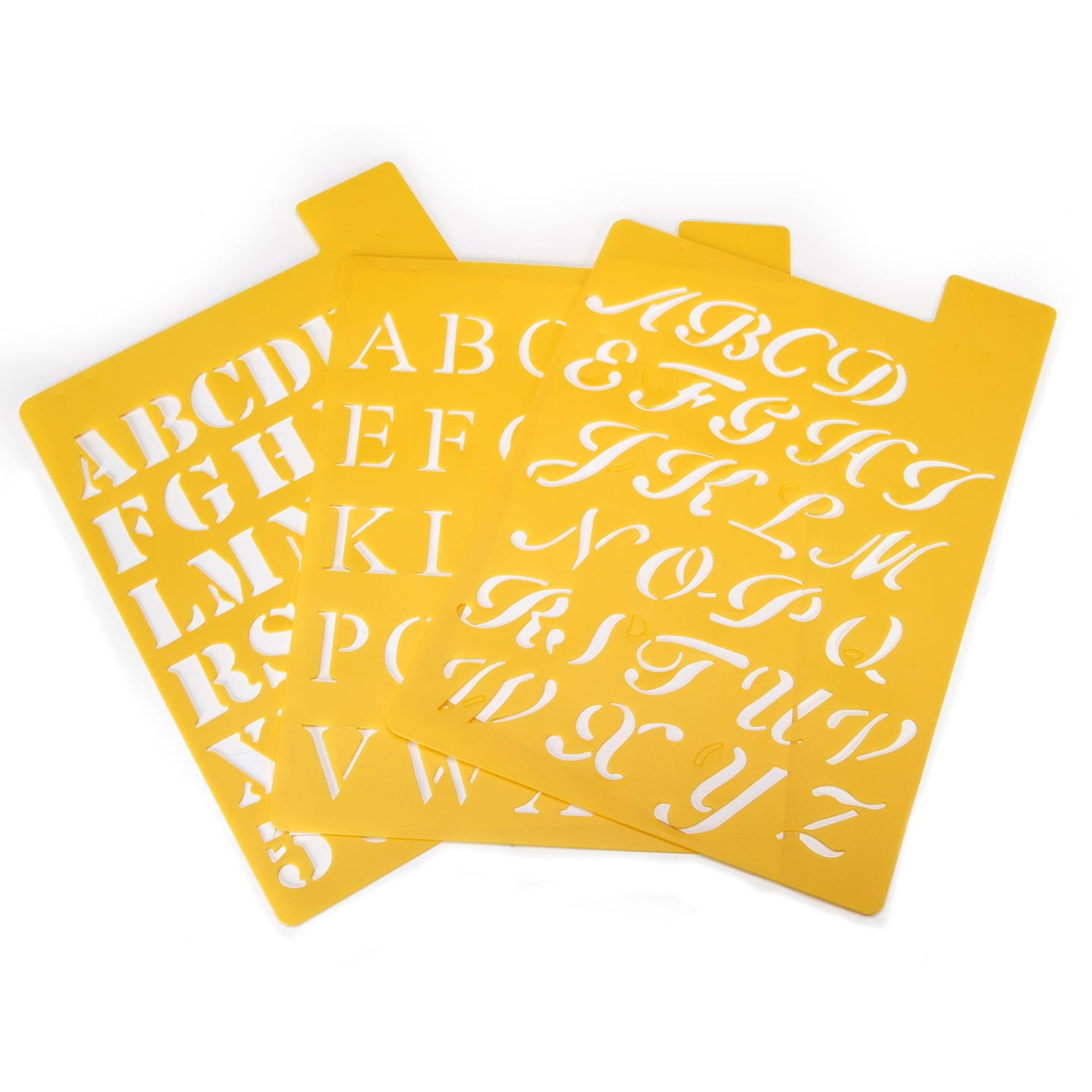 Darice 121725 Upper Case Alphabet Stencil 3 Fonts in 1 1-Inch 