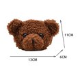 thumbnail image 2 of Bolso de hombro de felpa informal con forma de oso para niños y niñas Mini bolso con asa superior compras de viaje de ocio, 2 of 9