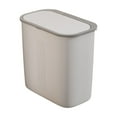 thumbnail image 2 of 6-Gallon Slim Trash Can with Lid, Narrow Space-Saving Bathroom & Toilet Step-On Garbage Bin, White and Gray,White, 2 of 7