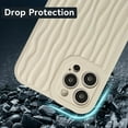 thumbnail image 2 of 3D Water Ripple Pattern Case for iPhone 12 Pro Max, Solid Color Cute Curly Waves Shape Phone Cover Raised Camera Protection Slim Soft Shockproof TPU Bumper Case for Girls Women - White#2, 2 of 18