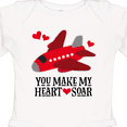 thumbnail image 4 of Inktastic Valentines Day Airplane Hearts Boys or Girls Long Sleeve Baby Bodysuit, 4 of 5