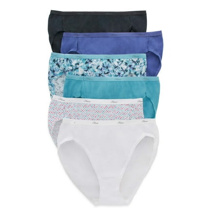 

Hanes Women s Cotton Hi-Cut Underwear 6-Pack