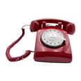 thumbnail image 2 of veasfak Audio Guest Book Phone Model Classic Antique Design Telephone Landline Phone for Red, 2 of 9