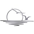 thumbnail image 1 of Sunrise Metal Wall Art, Sun and Seagulls Wall Decor, Metal Wall Decor, Abstract Sunset Home Decor, M, 1 of 5
