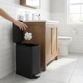 thumbnail image 6 of Slim 2.6 Gallon Kitchen Step Trash Can, Soft Close Lid Stainless Steel Garbage Bin with Inner Bucket, Space Saving for Home Office Bathroom Narrow Spaces - Black, 6 of 8
