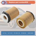 thumbnail image 2 of 2 Pcs Oil Filter Compatible With INFINITI Mercedes-Benz Vehicle 2012-2023 C300 CLA250 E300 GLA200 GLC300 Metris SLC300 Sprinter 1500 2500, 2017-2019 Q50 Q60 QX30, Replace#HU711/6Z, HU7116z, 2 of 7